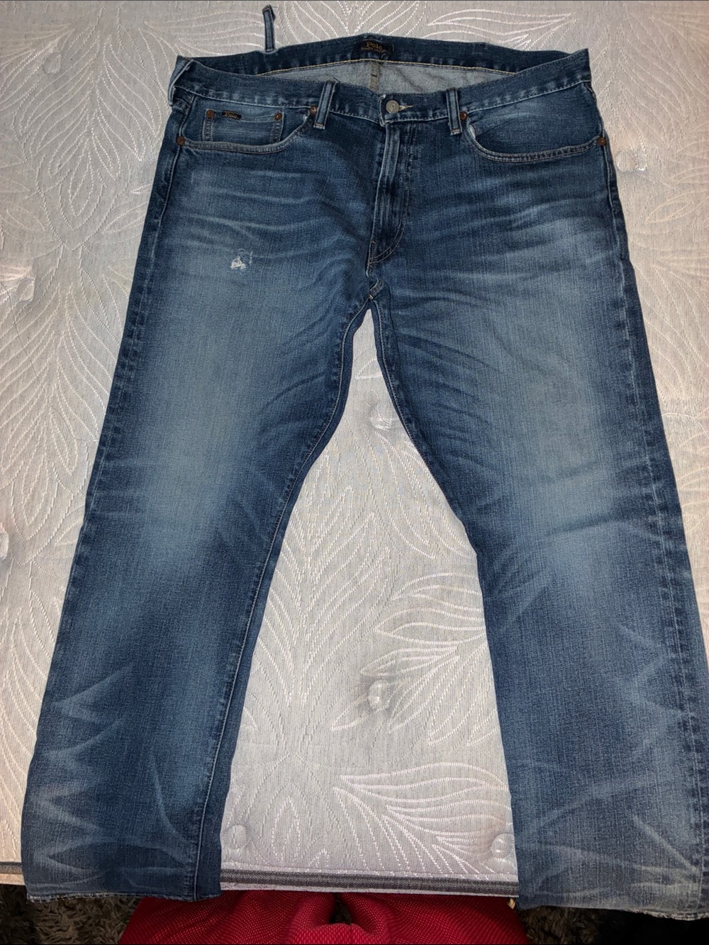 Ralph Lauren Slim Straight Washed Blue Jeans
